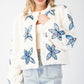 Flower Stitched Quilted Jacket