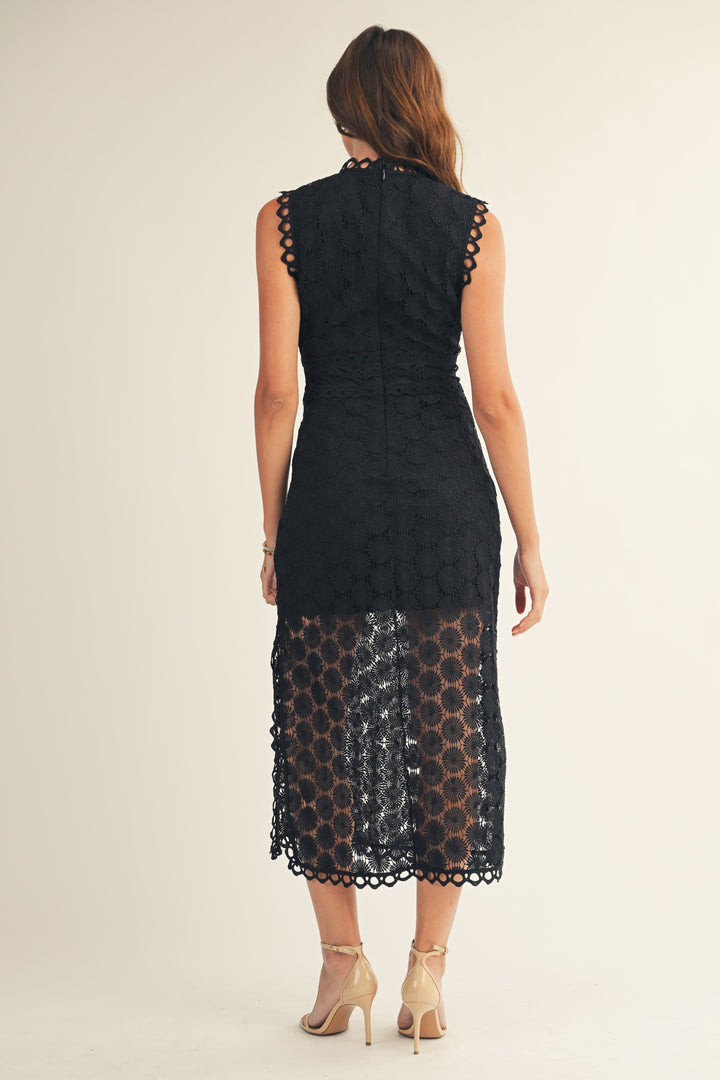 Dotted Overlay Dress