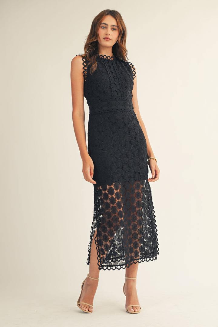 Dotted Overlay Dress