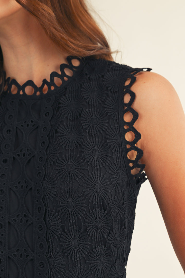 Dotted Overlay Dress