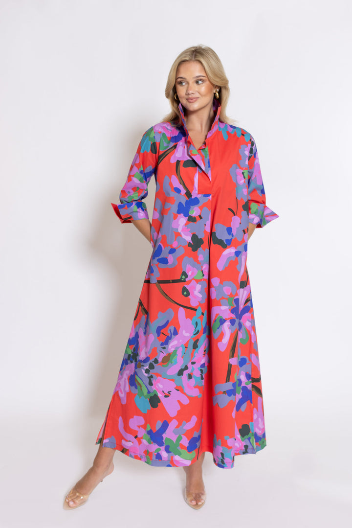 Miss Scarlet Ruthie Shirt Dress - Scarlet Multi