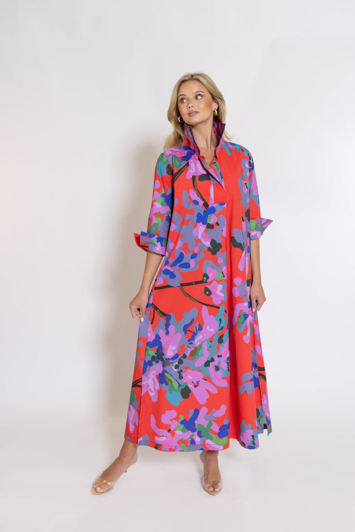 Miss Scarlet Ruthie Shirt Dress - Scarlet Multi