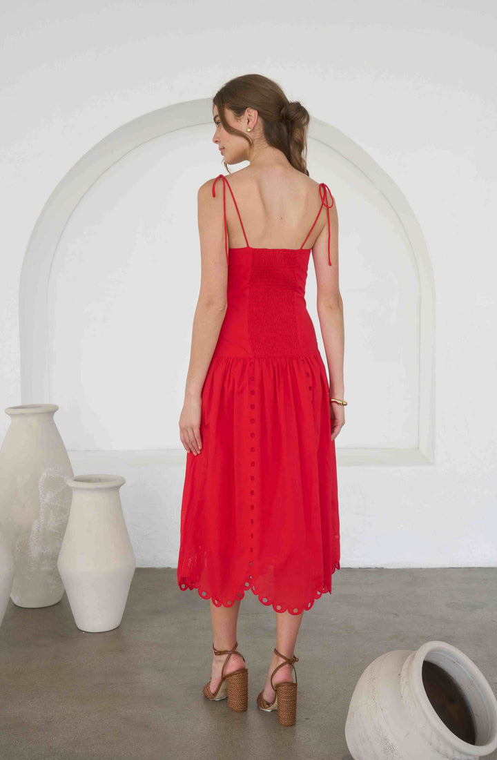 Scarlett Eyelet Midi Dress