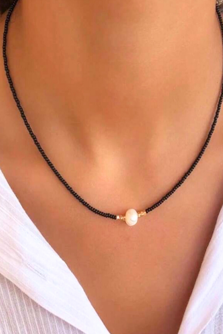 Dainty Beaded Pearl Necklaces