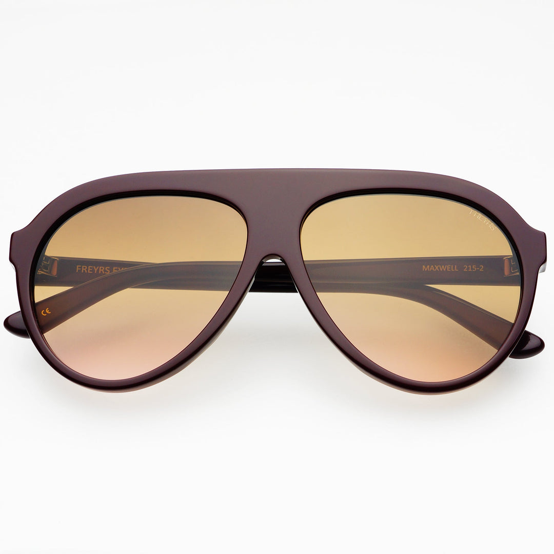 Maxwell Aviator Sunglasses - Burgundy