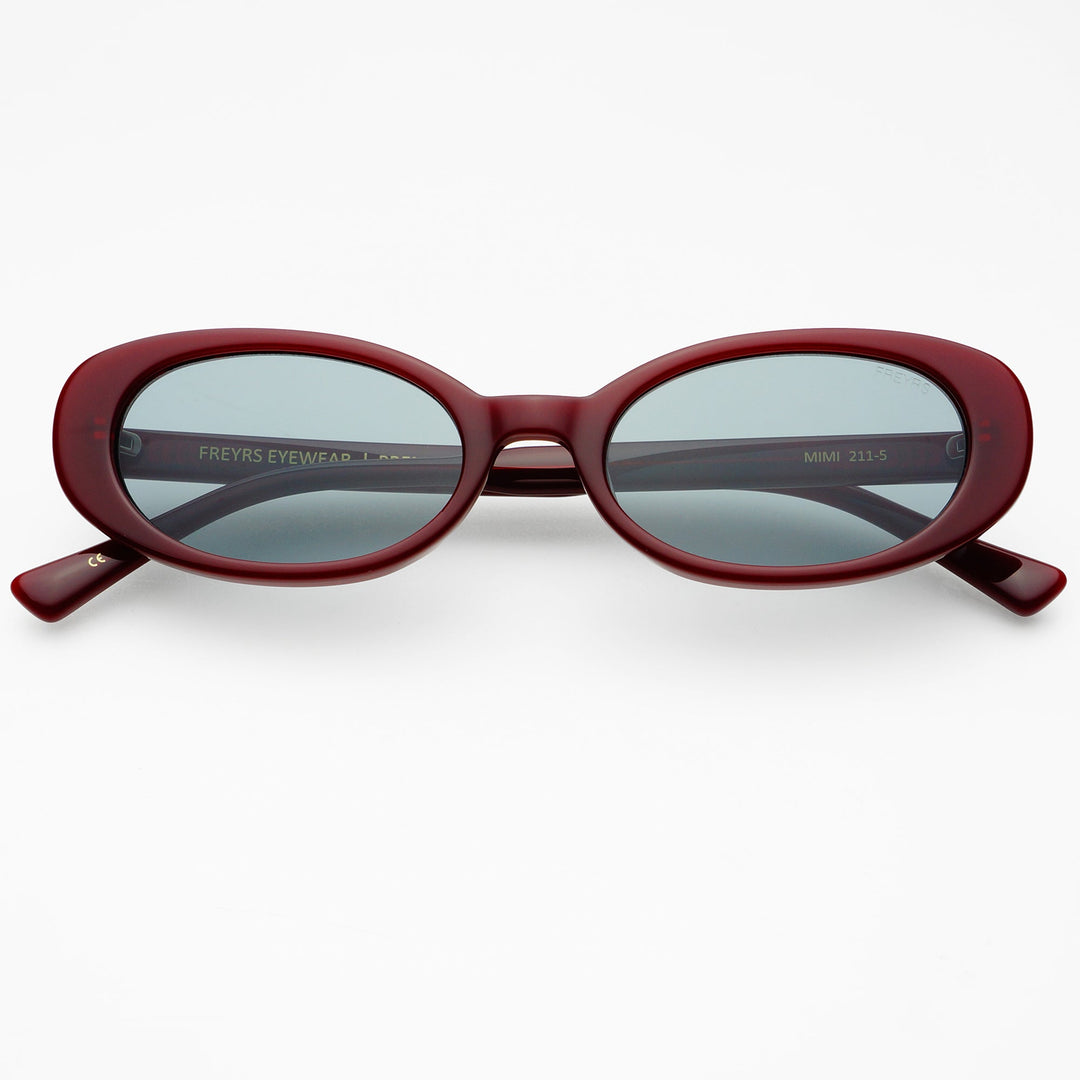 Mimi Oval Sunglasses - Burgundy