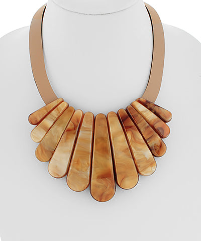 Natural Acetate Bar Collar Necklace