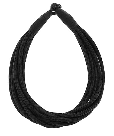 Rope Noir Statement Necklace - Black