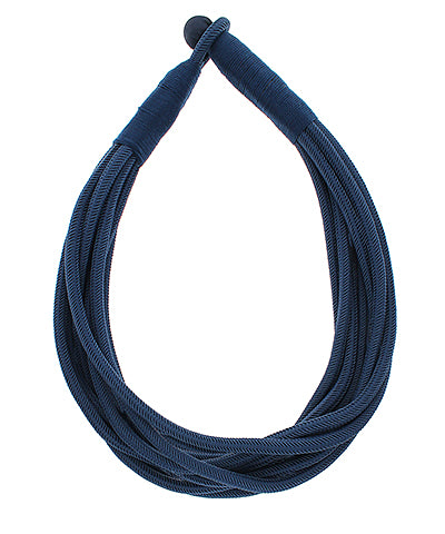 Rope Navy Statement Necklace