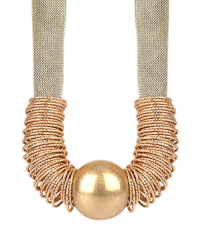 Gold Rope Y Necklace - Gold