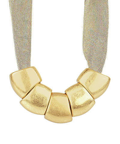 Gold Layered Rope Necklace - Gold