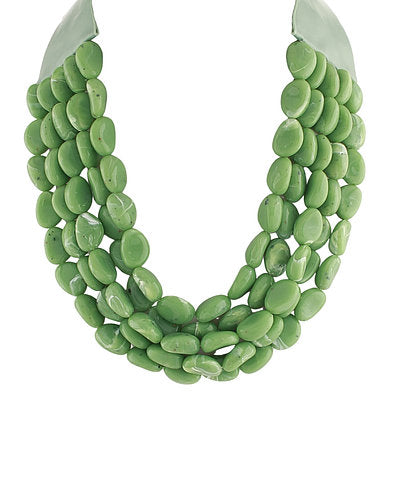 Garden Party Statement Necklace - Green