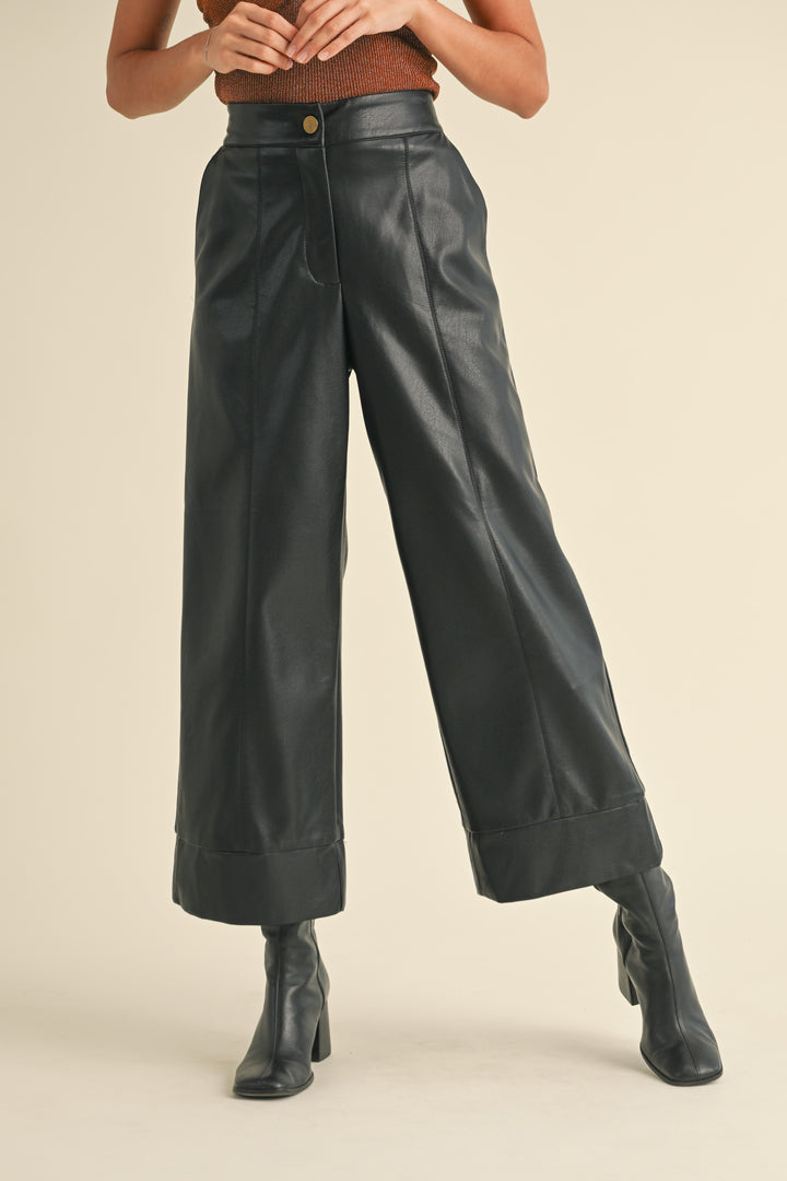 Sage Leather Pants