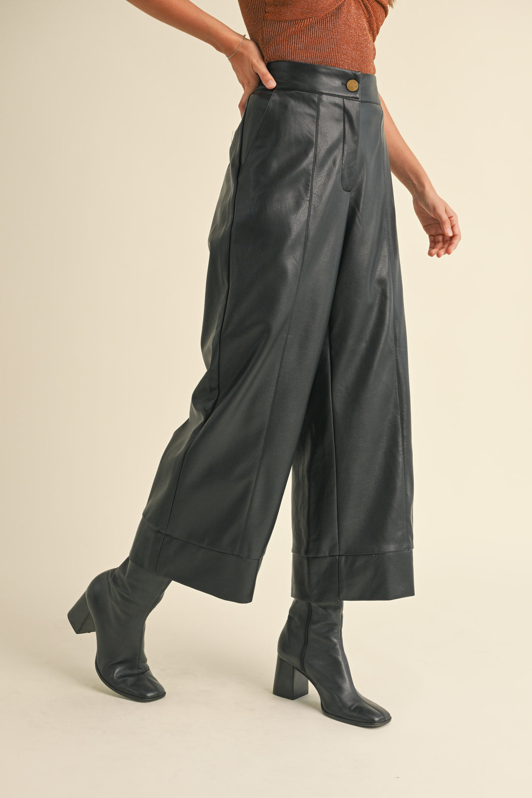 Sage Leather Pants