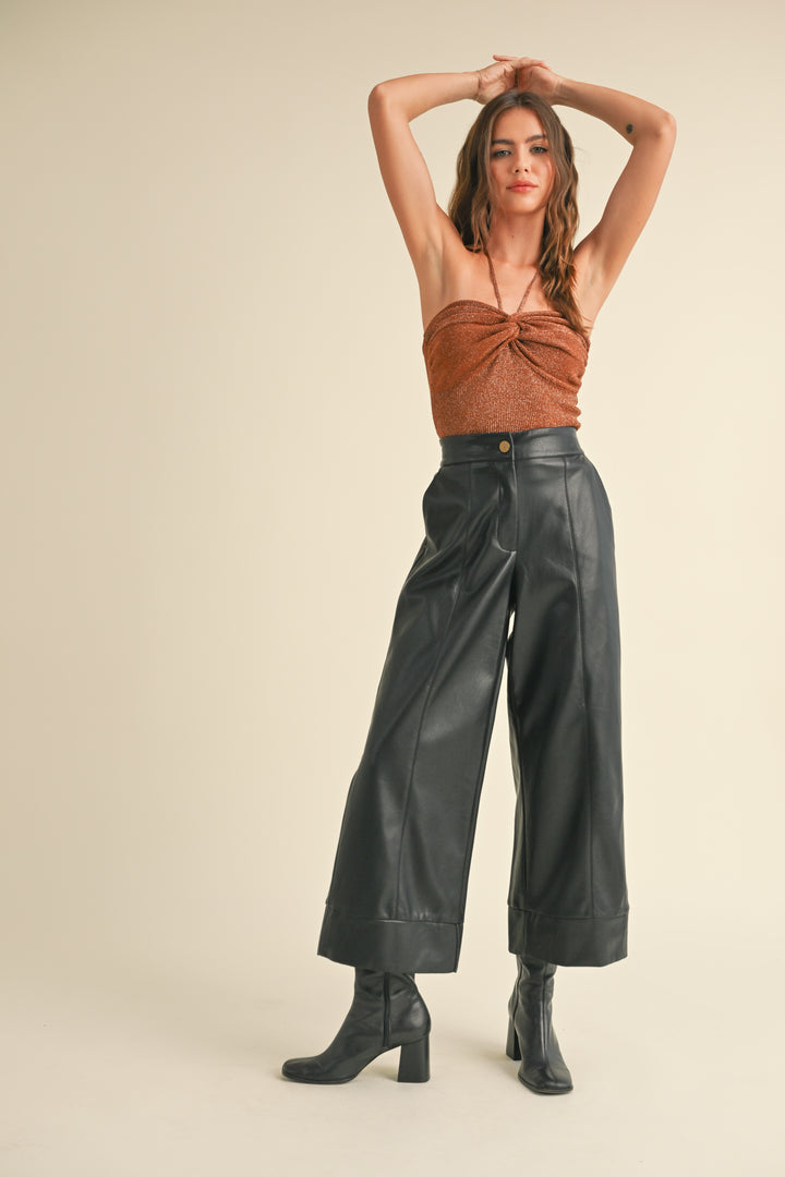 Sage Leather Pants
