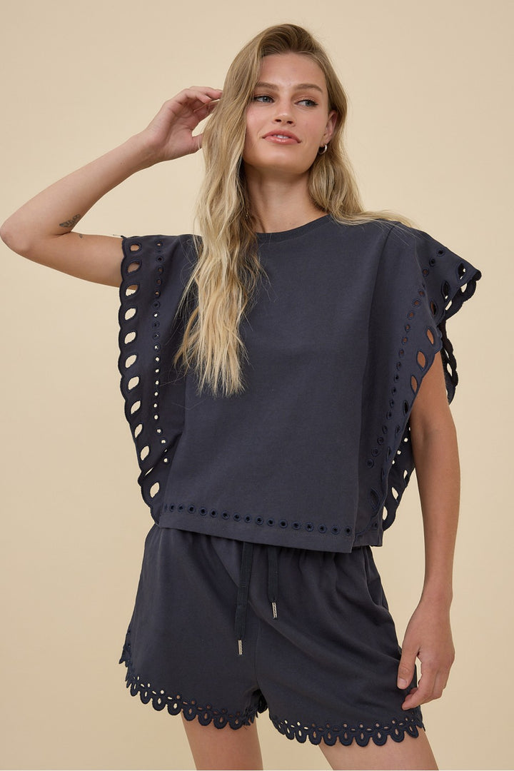 Macie Set in Washed Navy