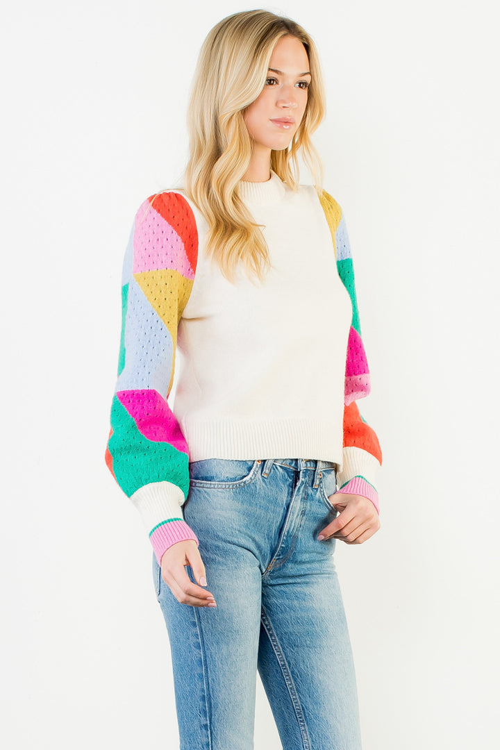 Colorblock Sleeve Sweater