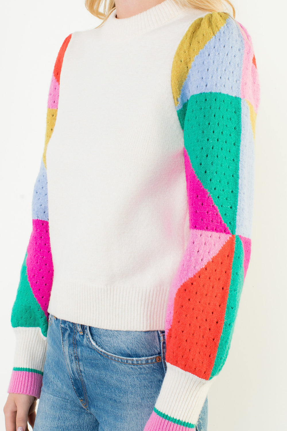 Colorblock Sleeve Sweater