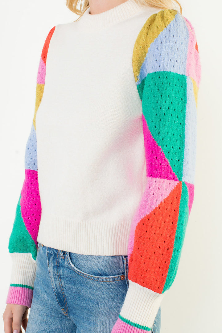 Colorblock Sleeve Sweater