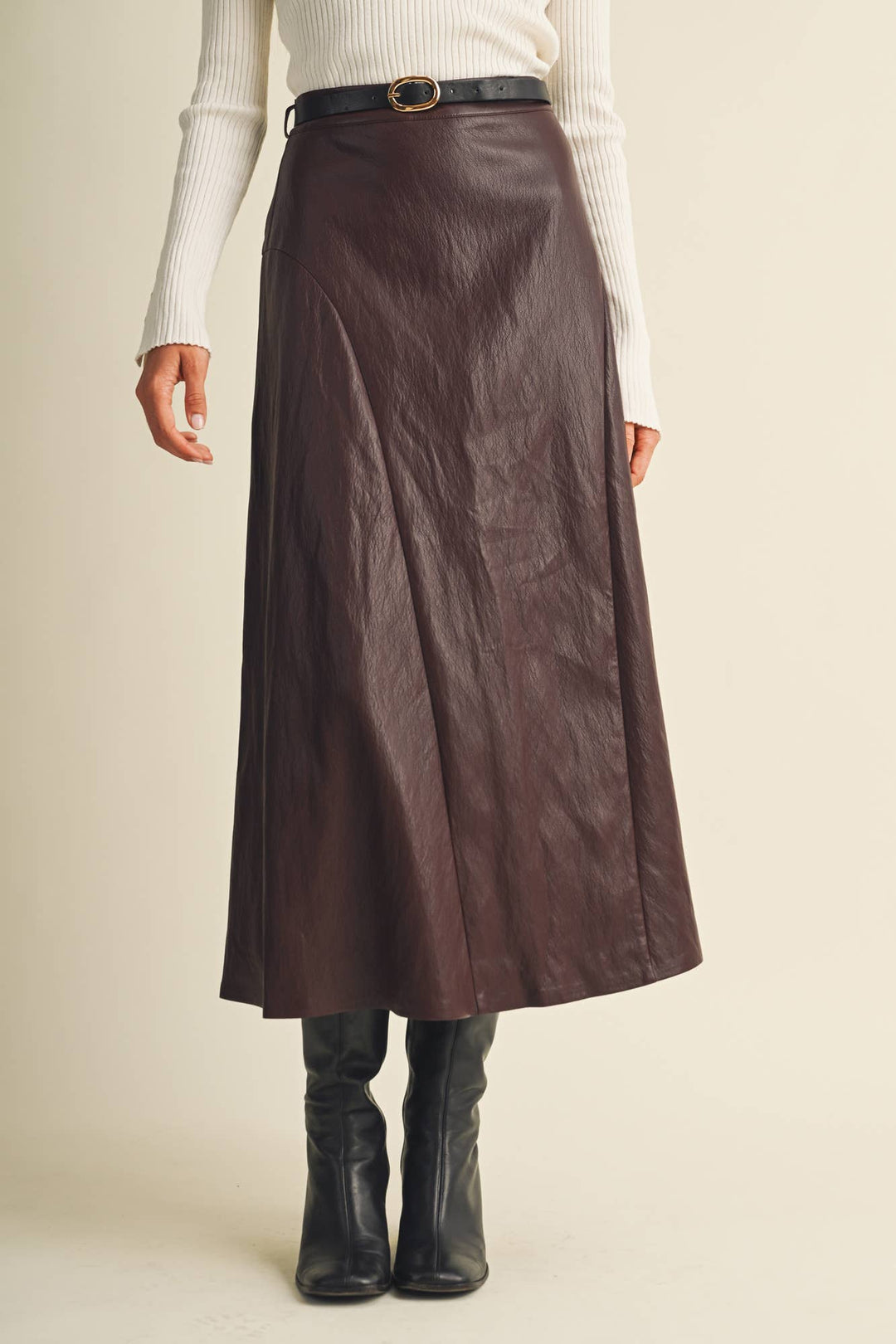 Zelda Skirt in maroon — view 2