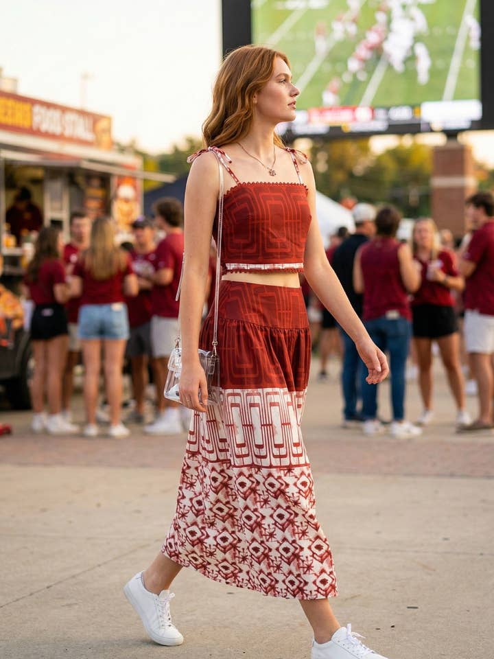 Valencia Geo Set - maroon combo