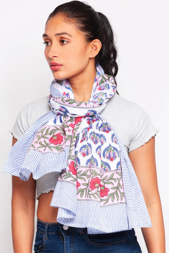 Sanuda Sarong Navy And Fuchsia