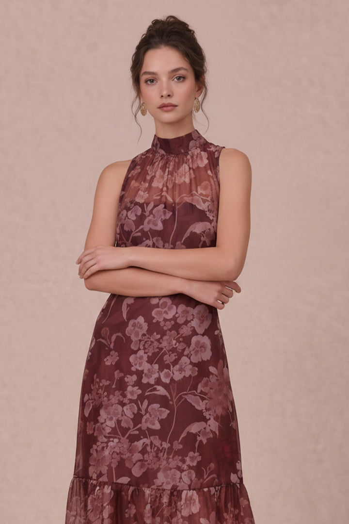 Celia Dress in Rust