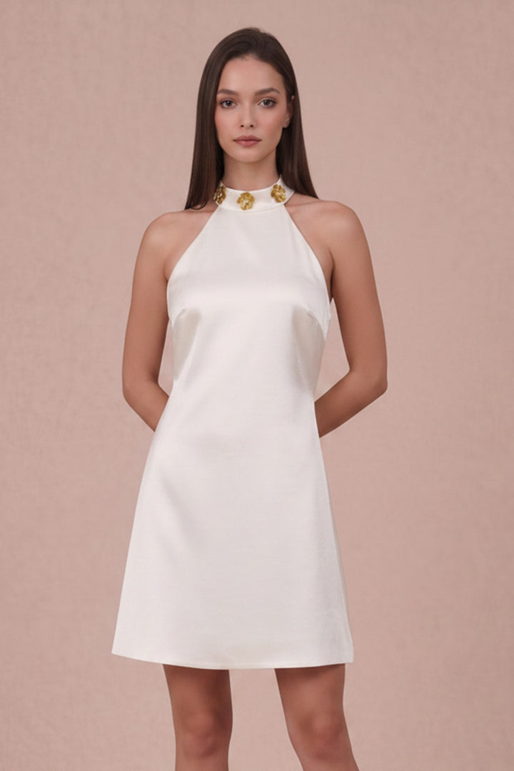 Tenley Dress in Ecru