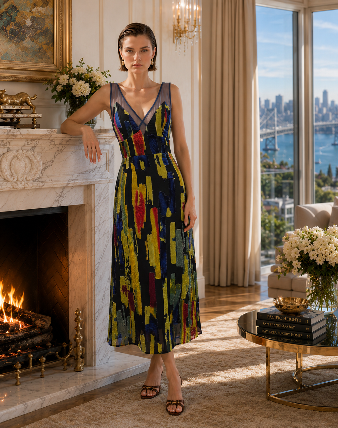 Marianna Dress - Midnight Moss