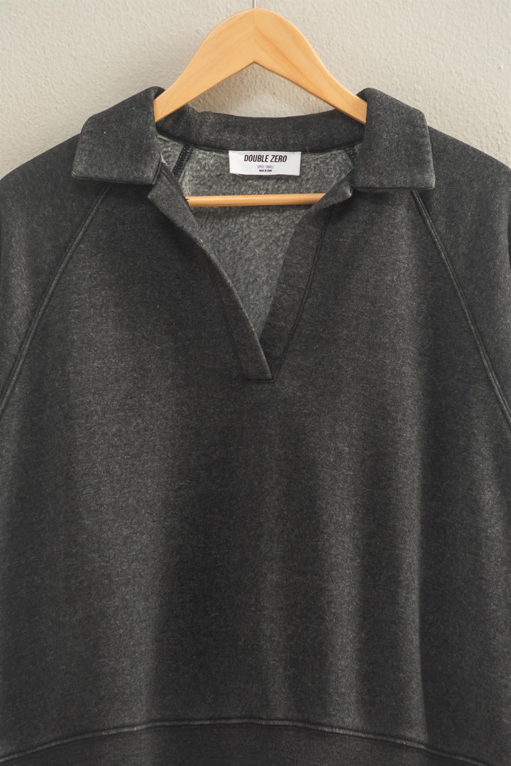 Collared V-Neck Set
