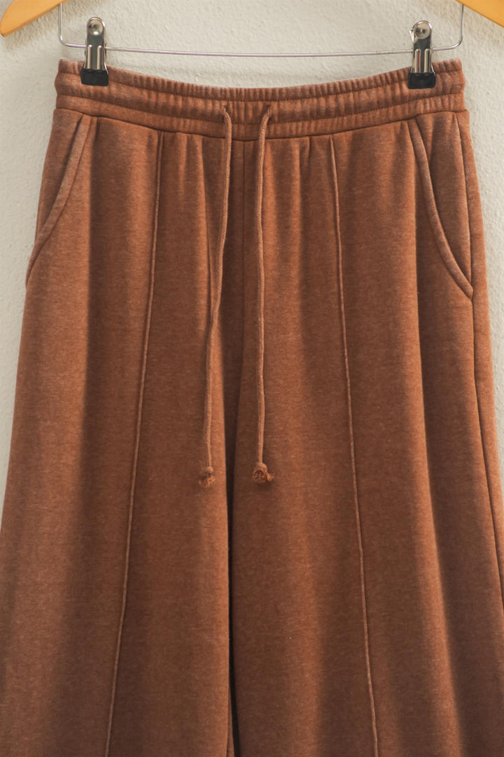 Collared V-Neck Set