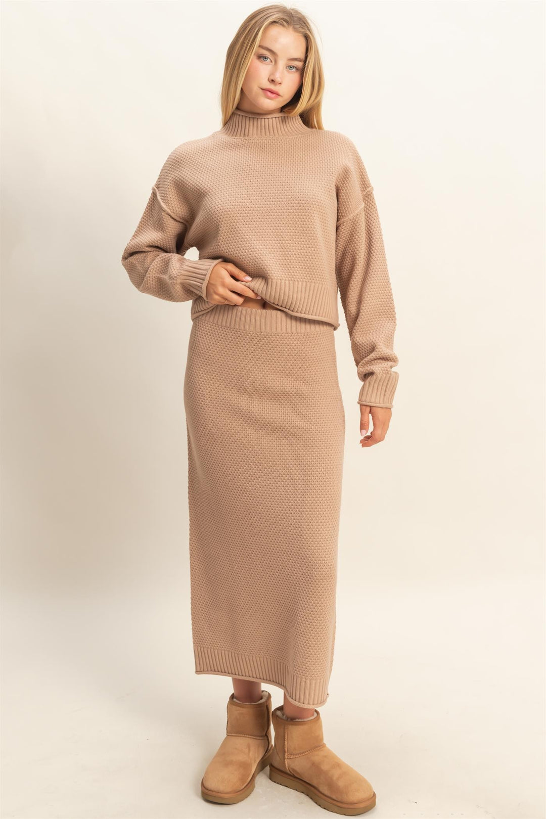 Knit Sweater Skirt Set
