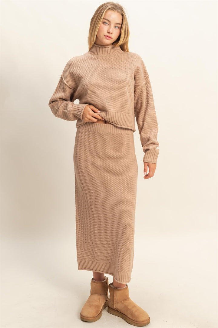 Knit Sweater Skirt Set