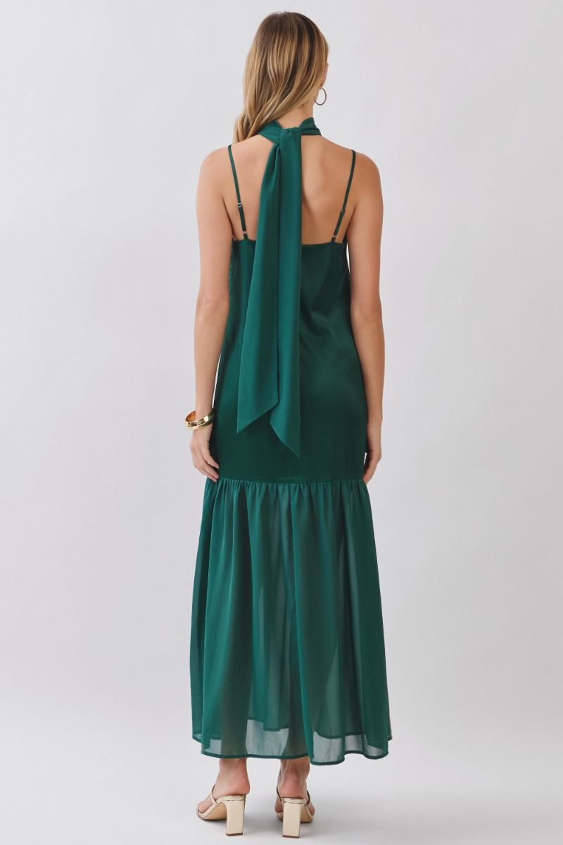 Chiffon Scarf Accent Maxi