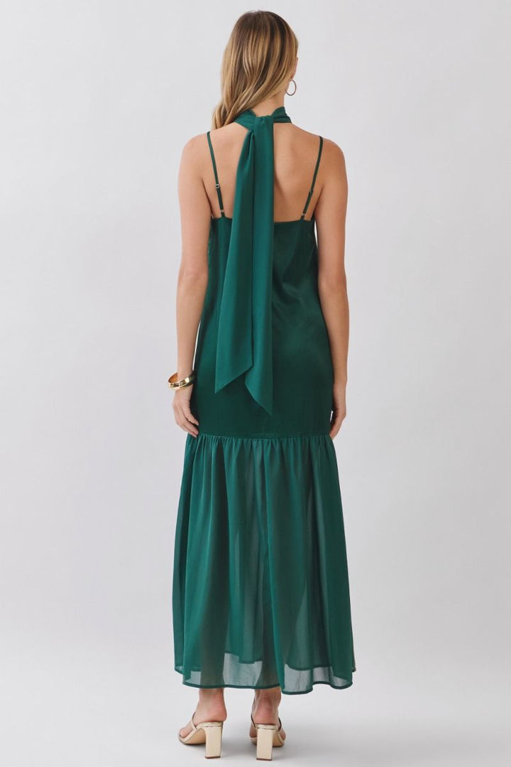Chiffon Scarf Accent Maxi