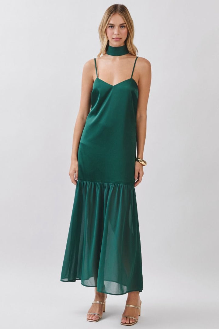 Chiffon Scarf Accent Maxi