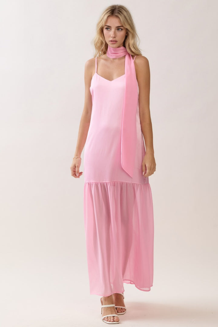 Chiffon Scarf Accent Maxi