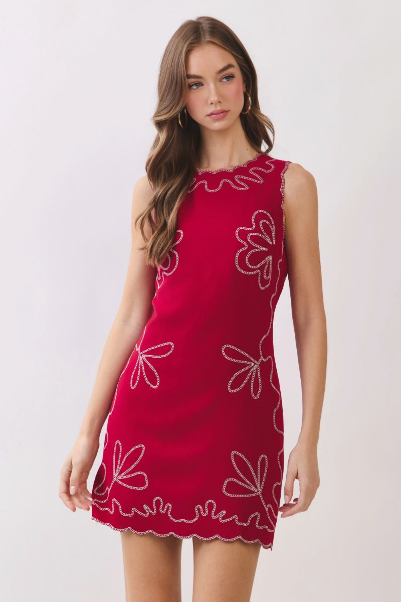 Nadia Dress — CRIMSON