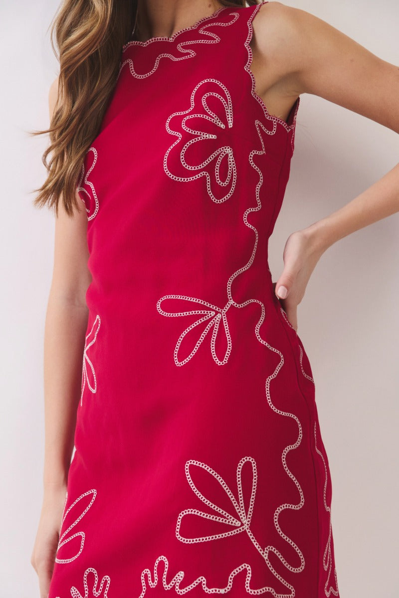 Nadia Dress — CRIMSON