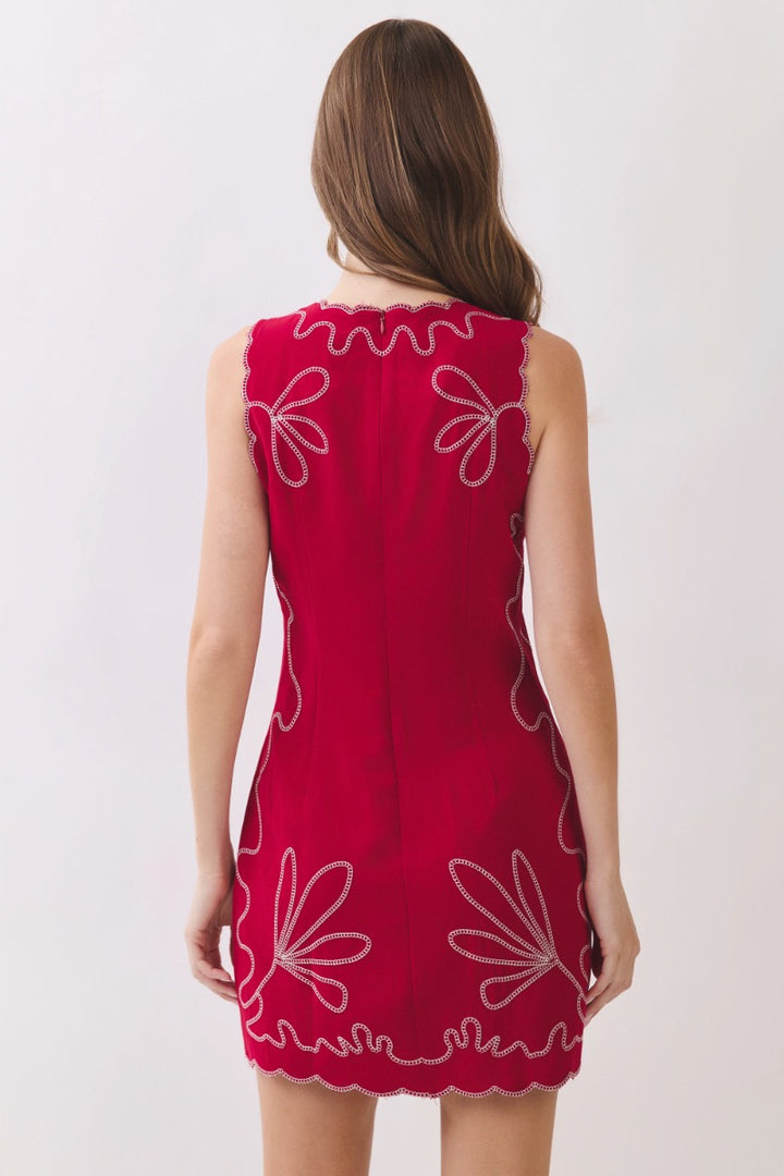 Nadia Dress — CRIMSON