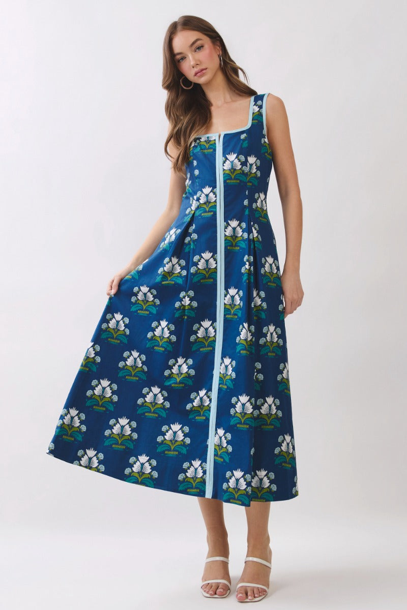 Isadora Dress in Navy