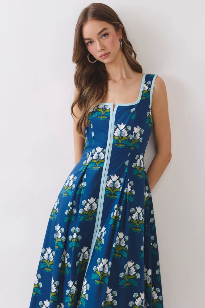 Isadora Dress in Navy