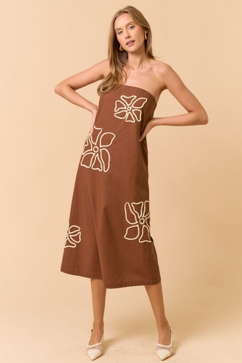 Tanned Flower Dress