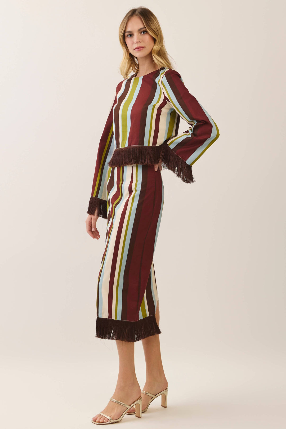 Hailey Set in multicolor stripe