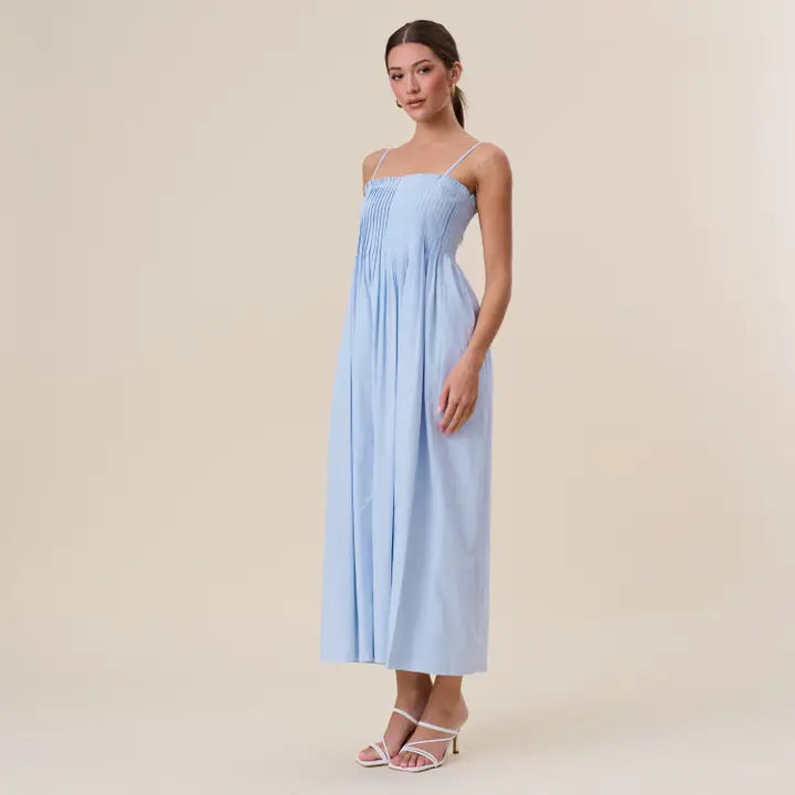 Sky Pintuck Dress
