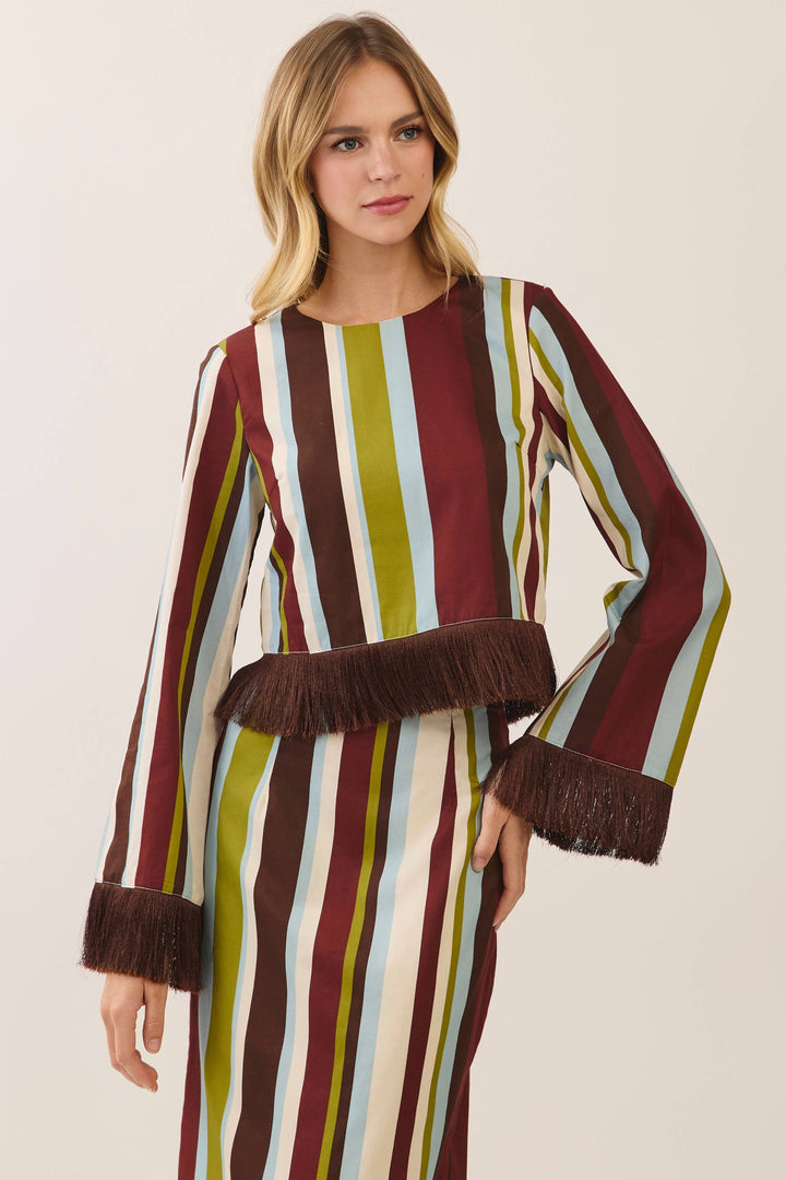 Hailey Set in multicolor stripe