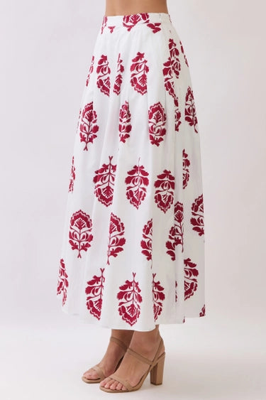 Lucette Set in Burgundy Floral