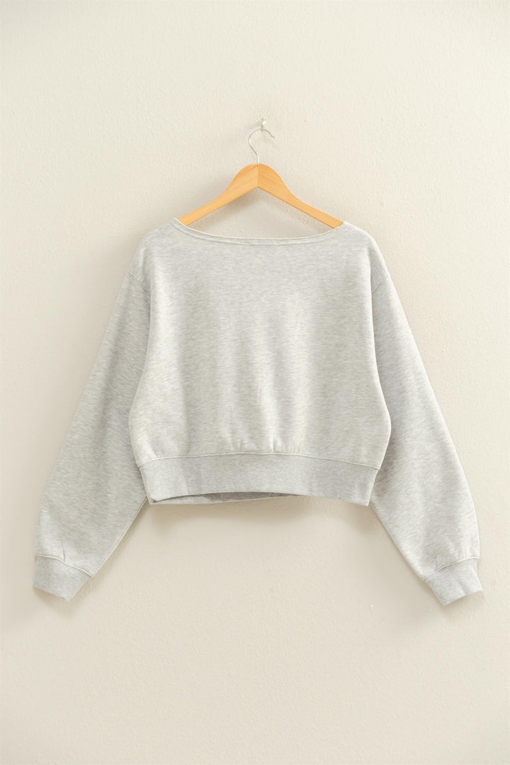 Relaxed Boat Neck Sweatshirt