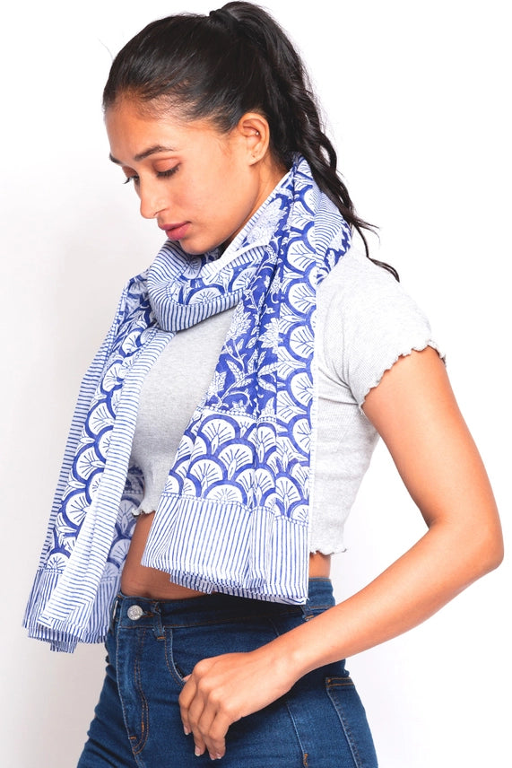 Sunada Sarong Blue And White