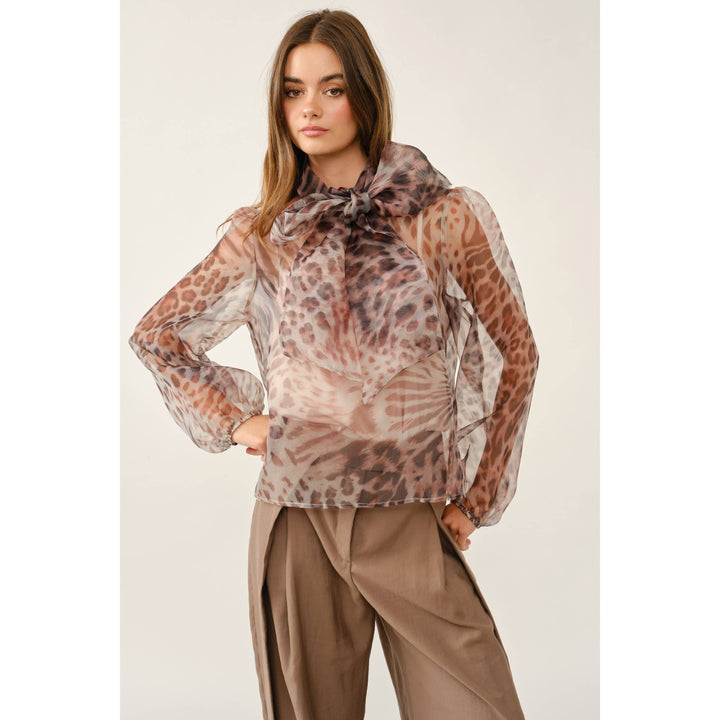 Cosette Blouse in Animal Print - INA IBA29367